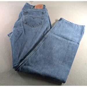 Levis 505 Men Jeans Color is Blue Size W38XL34 Straight Flex